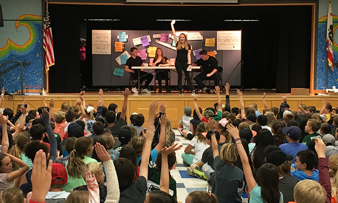 Photo of Theatre of Peace: Youth Anti-Bullying Acting Troupe performing "Act Like You Matter: Anti-Bullying Empowerment Assembly for Older Elementary