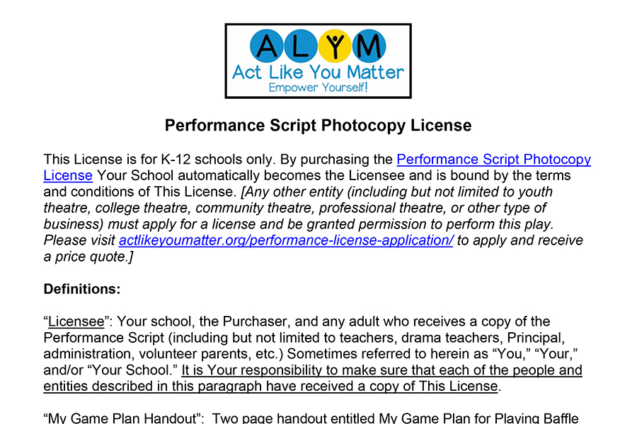 Script Photocopy License
