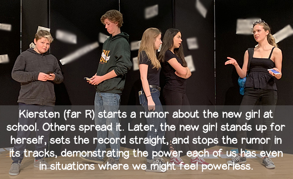 Image of Theatre of Peace: Youth Anti-Bullying Acting Troupe performing "Rumor Spreading"