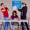 Image of characters from "Baffle Away Bullying! Interactive Workshop for K-3rd." Video available to schools and families at ActLikeYouMatter.org